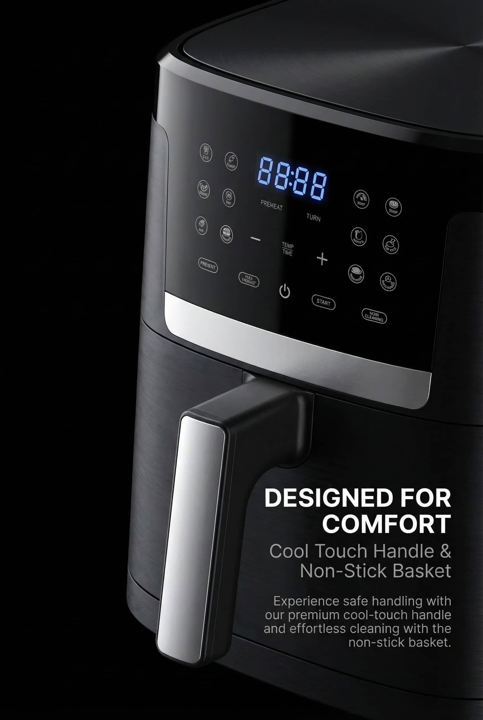 7 л 1800W Воздушная фритюрница OEM Сенсорный Экран 360° Циркуляция Воздуха Модель AF-8163