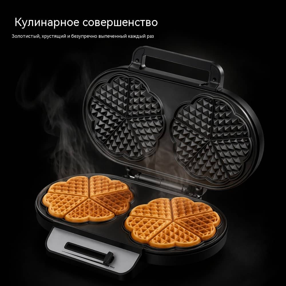 Двойная вафельница WM-157 — две вафли за один цикл в компактном корпусе