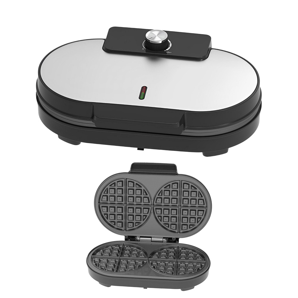 Двойная бельгийская вафельница dual 1400/1200 Вт, антипригарные пластины 33,6×18,2см OEM/ODM оптом