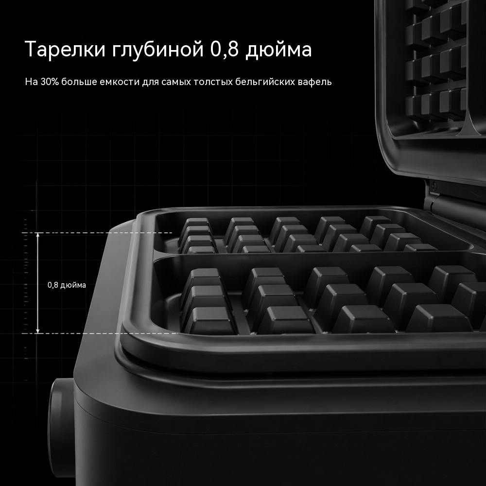 WM-199 цифровая вафельница 1600 Вт — быстрый и равномерный нагрев 
