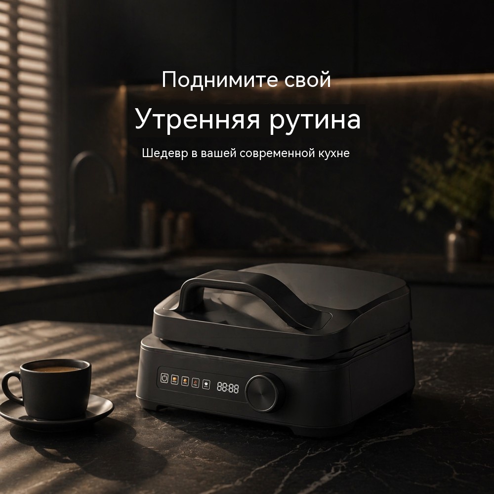 WM-199 цифровая вафельница 1600 Вт — быстрый и равномерный нагрев 