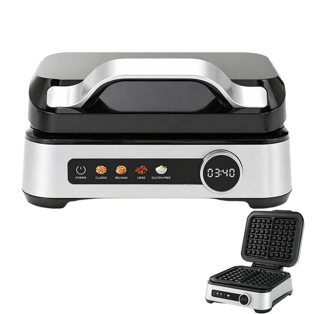 Цифровая вафельница WM-198 1600 Вт с LCD 5 уровней прожарки тактильный регулятор OEM/Private Label