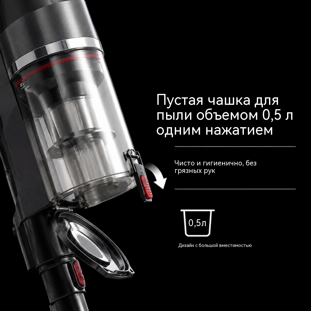 VAC-871 беспроводной пылесос BLDC 500 Вт — 3 режима всасывание 10–21 кПа аккумулятор 22,2 В 2200 мА·ч  моторизованная напольная щётка
