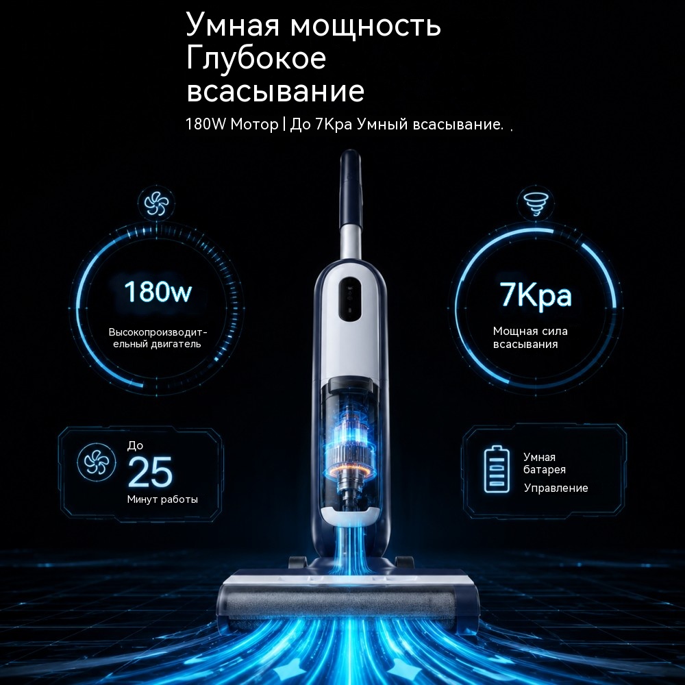 VAC-861 беспроводной моющий пылесос влажная и сухая уборка